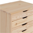 Scranton & Co 8-Drawer Rolling Storage Cart in Unfinished Pine Wood