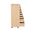 Scranton & Co 8-Drawer Rolling Storage Cart in Unfinished Pine Wood