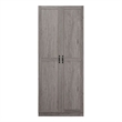 Scranton & Co Gray 7-Cubby Storage Cabinet with Soft Close Hinge Design