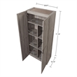 Scranton & Co 2-Piece Gray Storage Cabinet Set with 14 Cubby Compartments