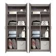 Scranton & Co 2-Piece Gray Storage Cabinet Set with 14 Cubby Compartments
