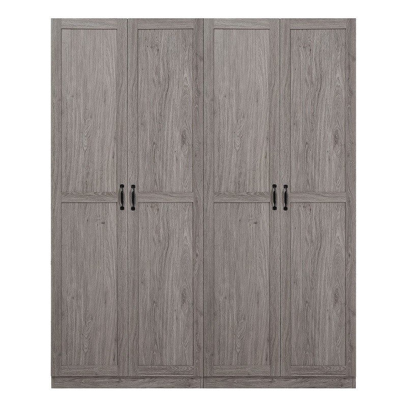 Scranton & Co 2-Piece Gray Storage Cabinet Set with 14 Cubby Compartments
