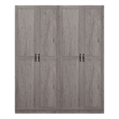 Scranton & Co 2-Piece Gray Storage Cabinet Set with 14 Cubby Compartments