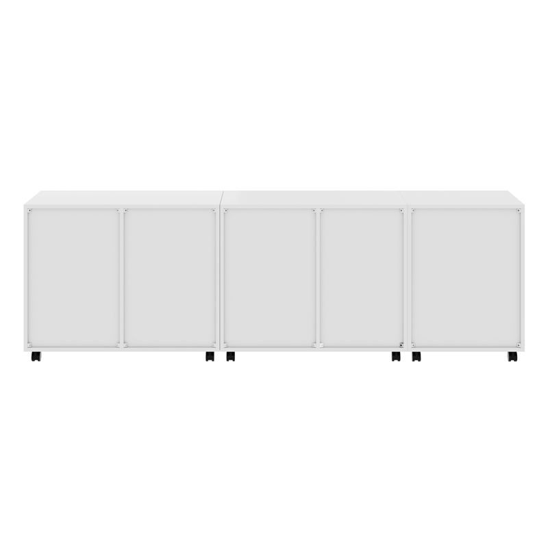 Scranton & Co Halifax White 3-Piece Cabinet Set with Filing Drawer