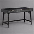 Scranton & Co Black Pearl Large Wood Desk with Gold Hardware