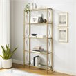Scranton & Co 5-Shelf Alloy Steel Etagere Bookcase in Gold