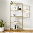 Scranton & Co 5-Shelf Alloy Steel Etagere Bookcase in Gold