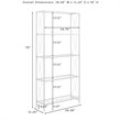 Scranton & Co 5-Shelf Alloy Steel Etagere Bookcase in Gold