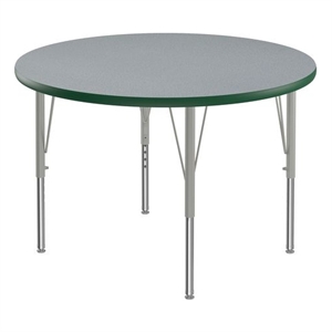 Scranton & Co 36&quot Round Adjustable Activity Table in Gray/Green