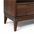 Scranton & Co Mid-Century Walnut Brown Bookcase with Storage and Shelves