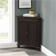Scranton & Co Espresso Corner Storage Cabinet with 2 Adjustable Shelves