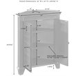 Scranton & Co Espresso Corner Storage Cabinet with 2 Adjustable Shelves