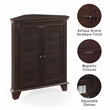 Scranton & Co Espresso Corner Storage Cabinet with 2 Adjustable Shelves
