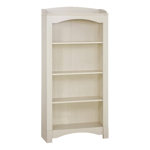 Scranton & Co 4-Shelf Wood Bookcase in Antique White