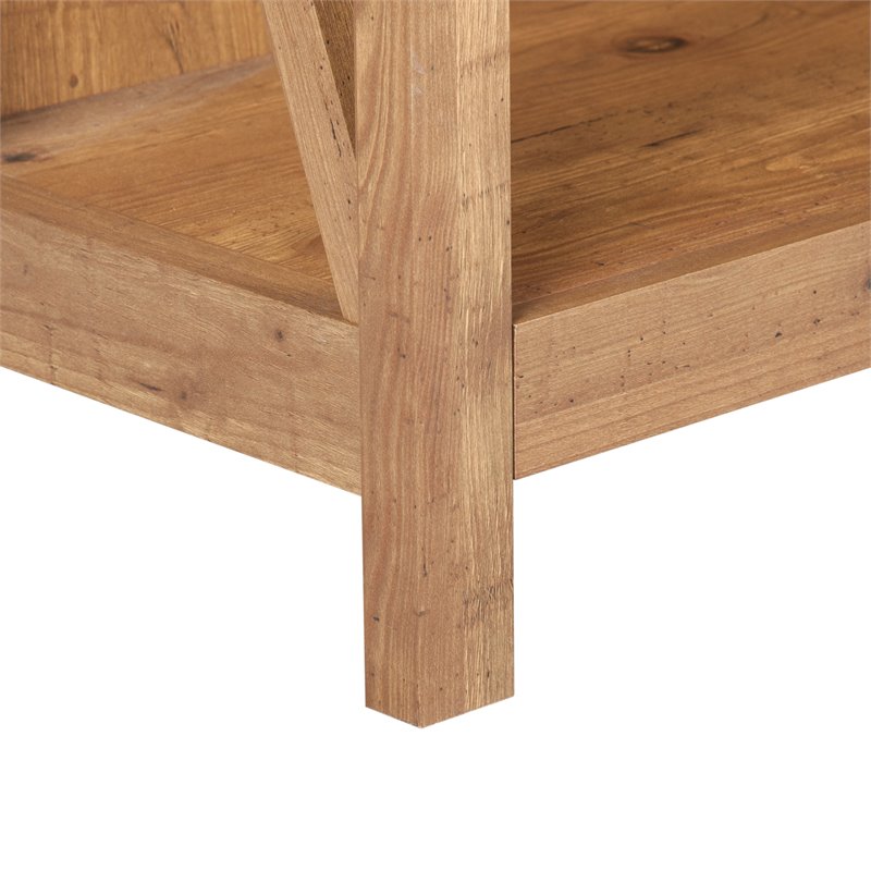 Scranton & Co 5-Shelf Wood Bookcase in Rustic Brown