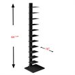 Scranton & Co 12-Shelf Metal Tower Shelf in Black Finish