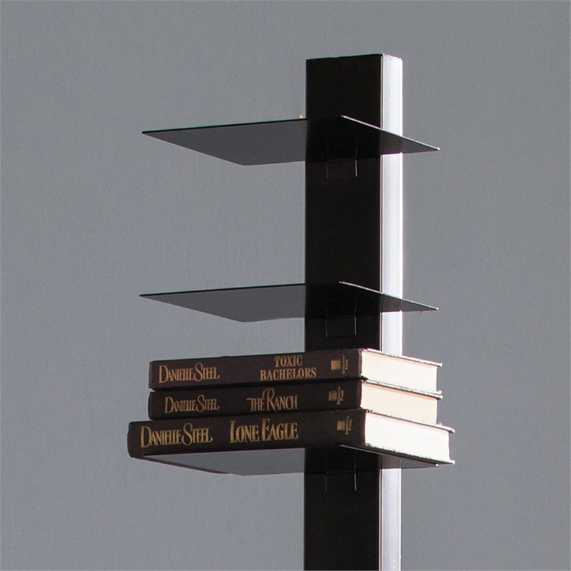 Scranton & Co 12-Shelf Metal Tower Shelf in Black Finish