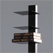 Scranton & Co 12-Shelf Metal Tower Shelf in Black Finish