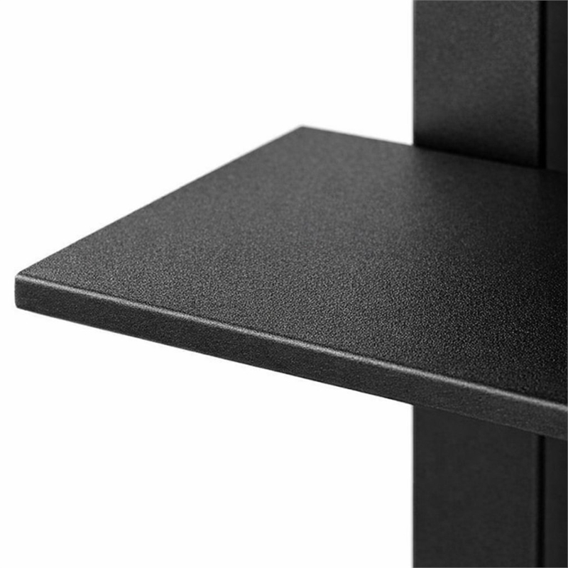 Scranton & Co 12-Shelf Metal Tower Shelf in Black Finish