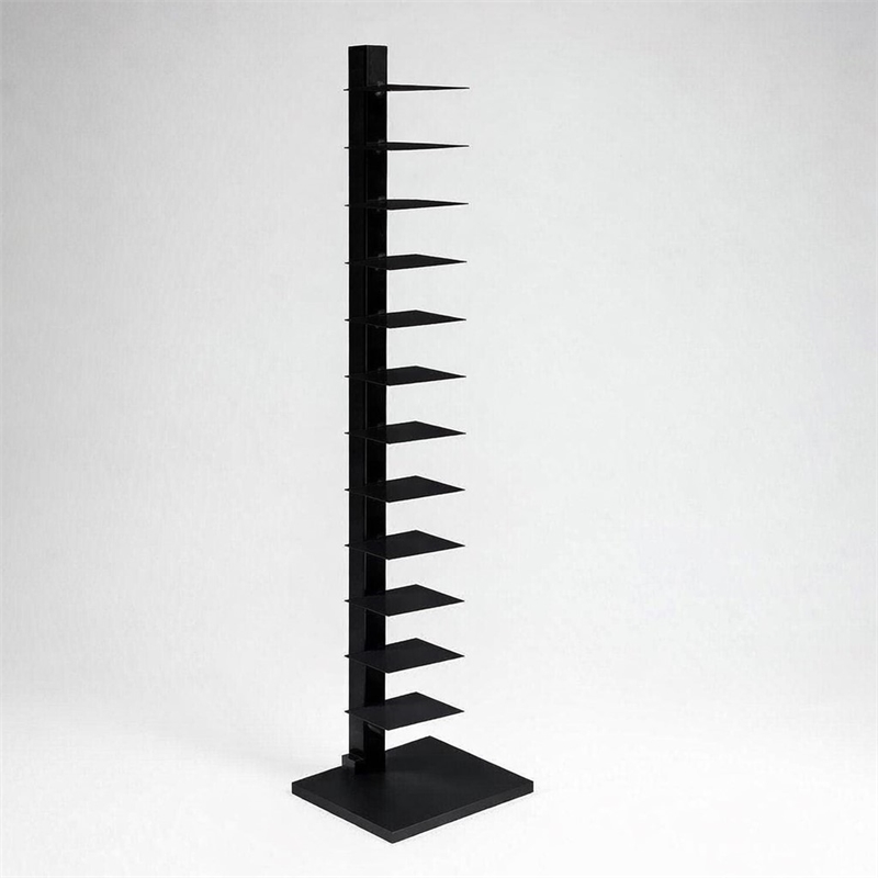 Scranton & Co 12-Shelf Metal Tower Shelf in Black Finish