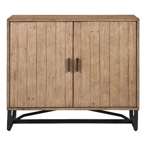 Scranton & Co 2-Door Cabinet with Reclaimed Pine in Brown Finish