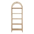 Scranton & Co 5-Shelf Wooden Bookcase with Arched Design in Natural