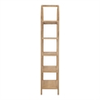 Scranton & Co 5-Shelf Wooden Bookcase with Arched Design in Natural