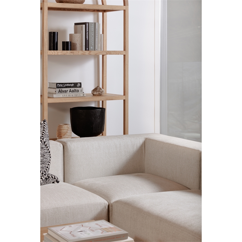 Scranton & Co 5-Shelf Wooden Bookcase with Arched Design in Natural