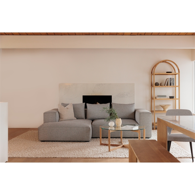 Scranton & Co 5-Shelf Wooden Bookcase with Arched Design in Natural