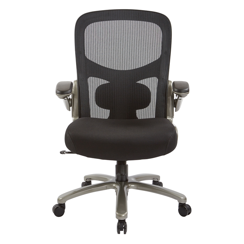 Scranton & Co Black Mesh Executive Chair with Lumbar Support