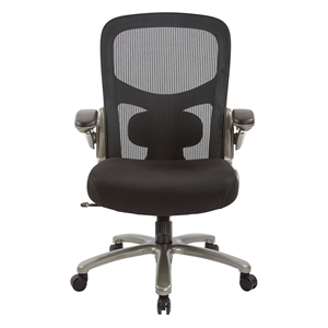 Scranton & Co Black Mesh Executive Chair with Lumbar Support