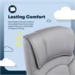 Scranton & Co Velvet Executive Office Chair in Grey with Adjustable Arms