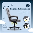 Scranton & Co Velvet Executive Office Chair in Grey with Adjustable Arms