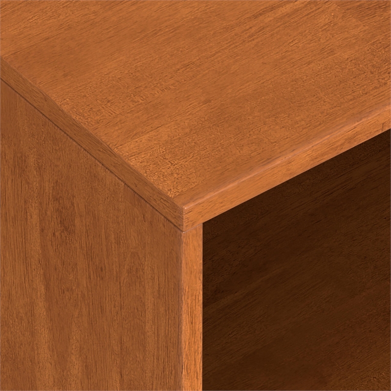 Scranton & Co Wood Bookcase with Drawer Storage in Teak Brown 60