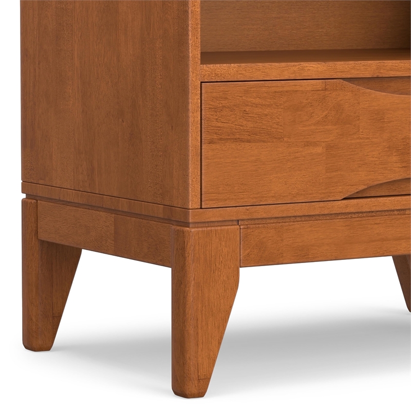 Scranton & Co Wood Bookcase with Drawer Storage in Teak Brown 60