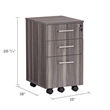 Scranton & Co Medina Box-Box-File Pedestal in Gray Steel Laminate