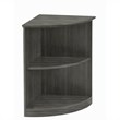 Scranton & Co 2-Shelf Adjustable Wood Bookcase in Gray Steel Finish