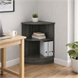 Scranton & Co 2-Shelf Adjustable Wood Bookcase in Gray Steel Finish