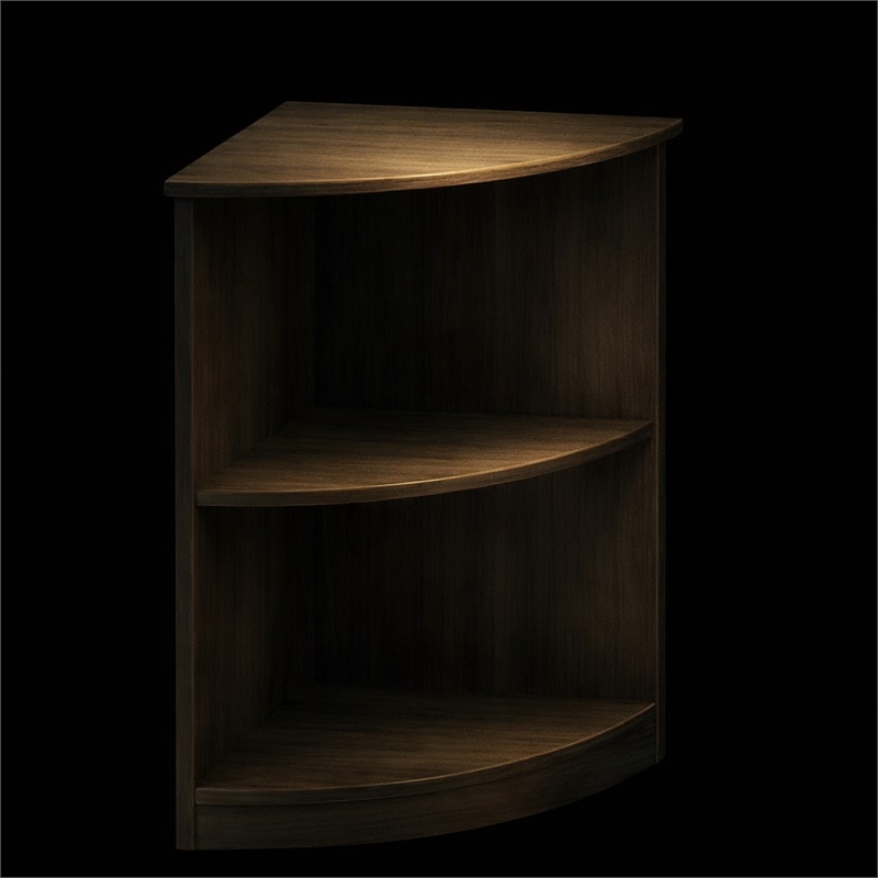 Scranton & Co 2-Shelf Adjustable Wood Bookcase in Gray Steel Finish
