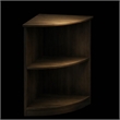 Scranton & Co 2-Shelf Adjustable Wood Bookcase in Gray Steel Finish