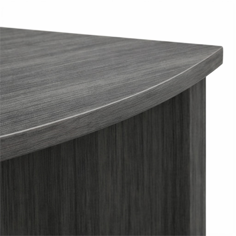 Scranton & Co 2-Shelf Adjustable Wood Bookcase in Gray Steel Finish