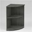 Scranton & Co 2-Shelf Adjustable Wood Bookcase in Gray Steel Finish
