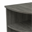 Scranton & Co 2-Shelf Adjustable Wood Bookcase in Gray Steel Finish