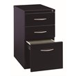 Scranton & Co 23-Inch Mobile 3-Drawer Pedestal File Cabinet in Black Steel