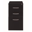 Scranton & Co 23-Inch Mobile 3-Drawer Pedestal File Cabinet in Black Steel