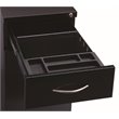 Scranton & Co 23-Inch Mobile 3-Drawer Pedestal File Cabinet in Black Steel