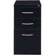 Scranton & Co 23-Inch Mobile 3-Drawer Pedestal File Cabinet in Black Steel