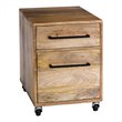 Scranton & Co Solid Mango Wood Filing Cabinet in Natural Finish