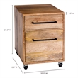 Scranton & Co Solid Mango Wood Filing Cabinet in Natural Finish