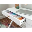 Scranton & Co Desk With Side Storage & 4 Drawers in White Finish